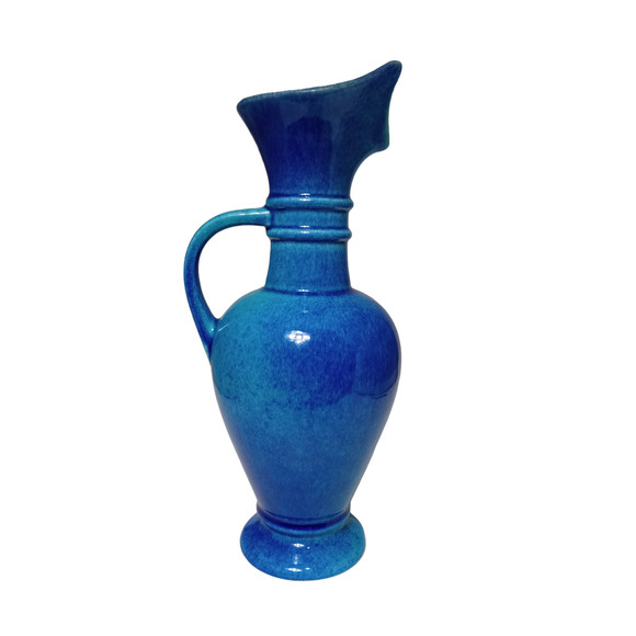 Ombre Blue Glazed Haeger #4042 Pitcher Vase - Picture 1 of 9